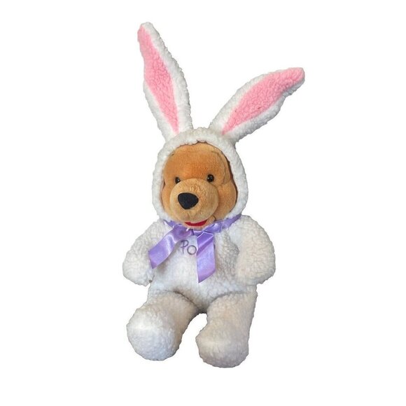 Vintage Disney Store Winnie the Pooh 22" Easter Bunny Costume Outfit Plush - Picture 1 of 7